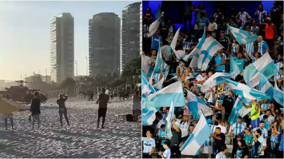 Brasil: Atacaron a tiros a dos hinchas de Racing durante un robo en la playa 