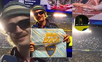 Joe Keery (Djo y Stranger Things) alentó a Boca en la La Bombonera
