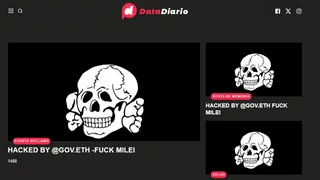 Hackearon la web de Data Diario: el hacker gov.eth se adjudicó el ataque