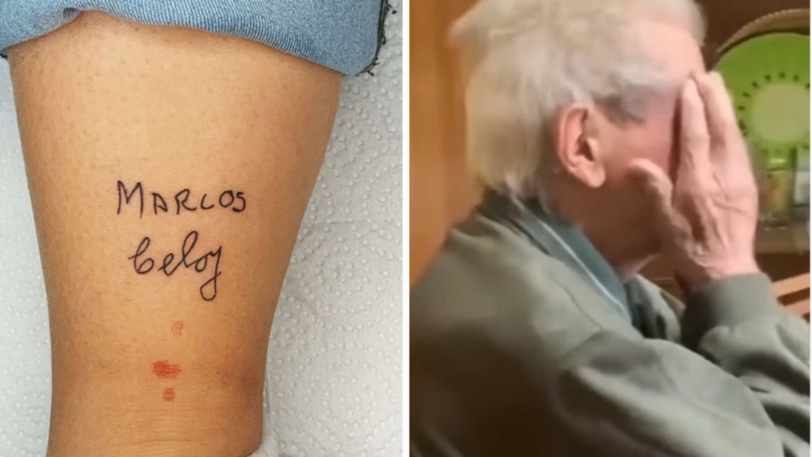 Se tatuó como sorpresa el nombre de sus abuelos y la reacción de ellos  conmovió a todos