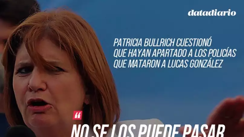 Patricia Bullrich cuestionó el pase a disponibilidad de los asesinos de Lucas: “Yo no lo hubiera hecho, no es correcto”