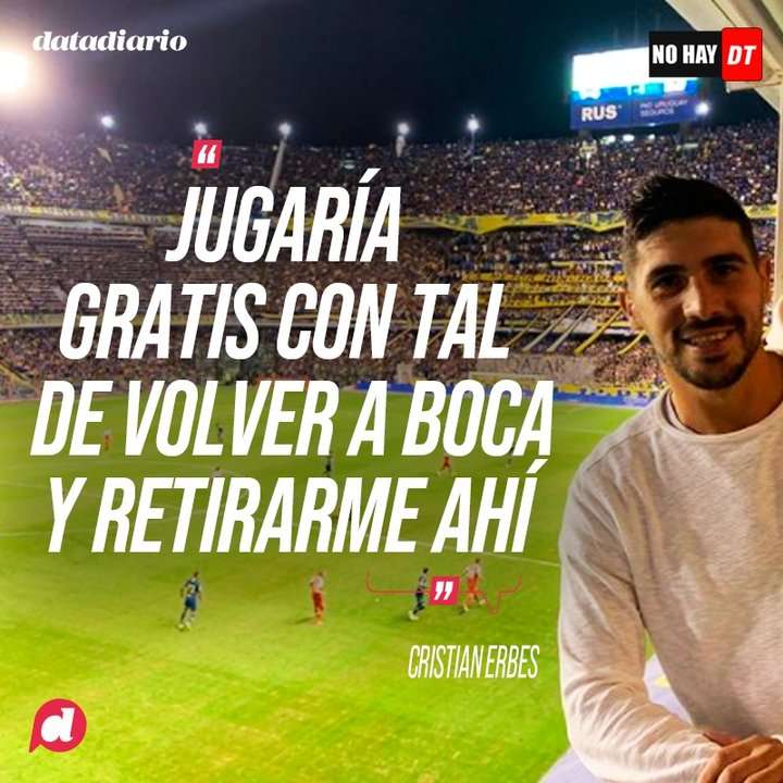 Erbes: "Jugaría gratis en Boca"