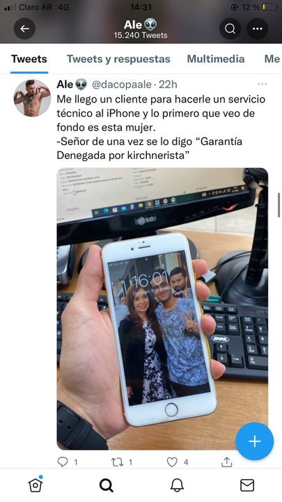 Un técnico se negó a reparar el celular de un cliente porque tenía una foto con Cristina Kirchner: lo terminaron echando
