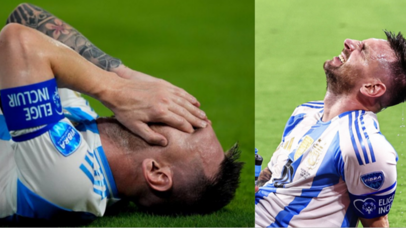 Messi se lesionó y quebró en llanto en el banco de suplentes