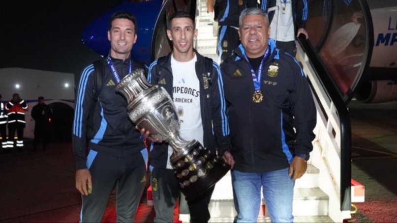La Copa América, en Argentina: el recibimiento a los jugadores en Ezeiza
