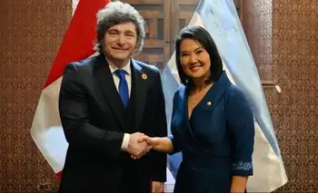 Javier Milei se reunió con Keiko Fujimori en la previa de su asunción presidencial en Perú