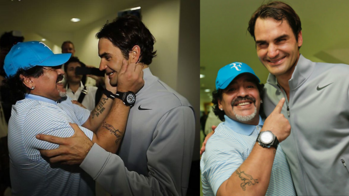 Maradona, el fan N°1 de Federer