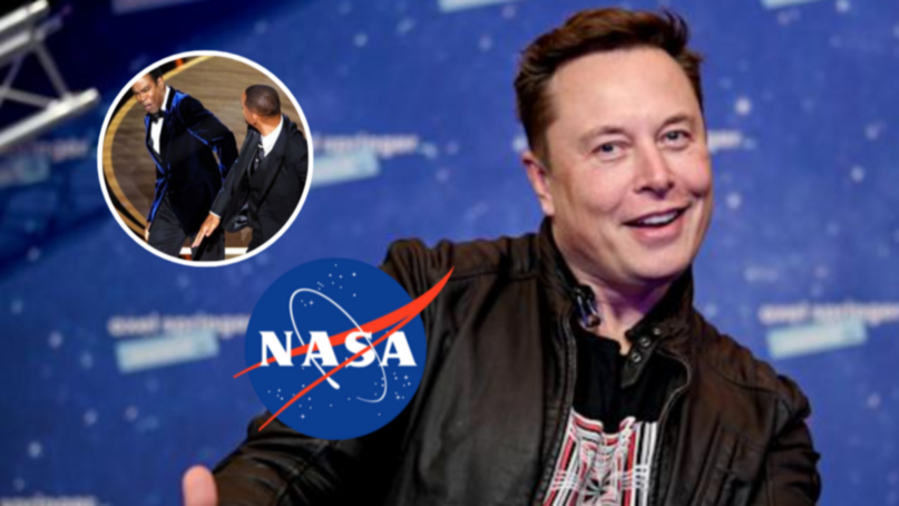 Elon Musk publicó un meme de la NASA recordando la cachetada de Will Smith a Chris Rock
