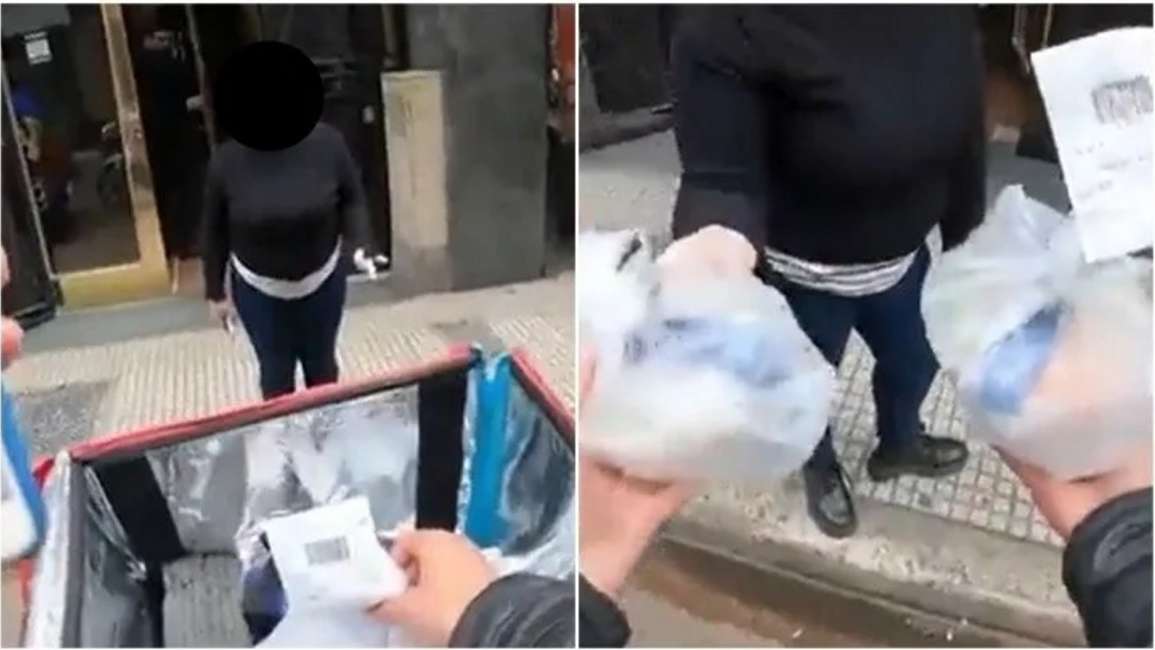Un repartidor tuvo un cruce con una clienta por no entregarle el pedido en la puerta de su oficina