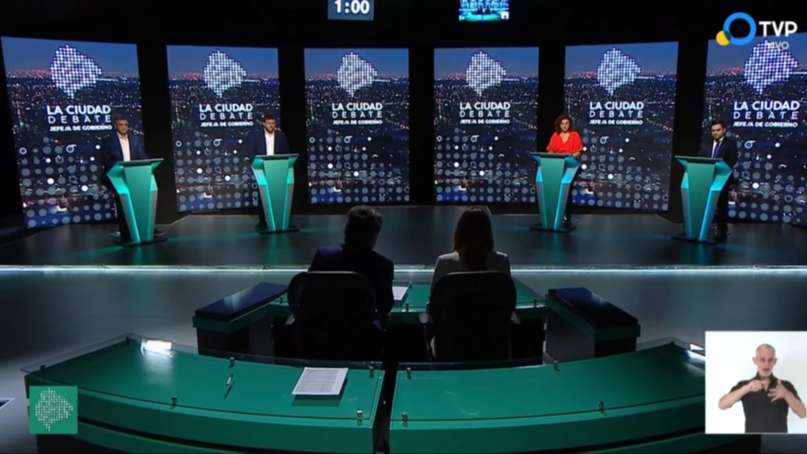 Se desarrolla el debate de los candidatos a jefe de gobierno porteño