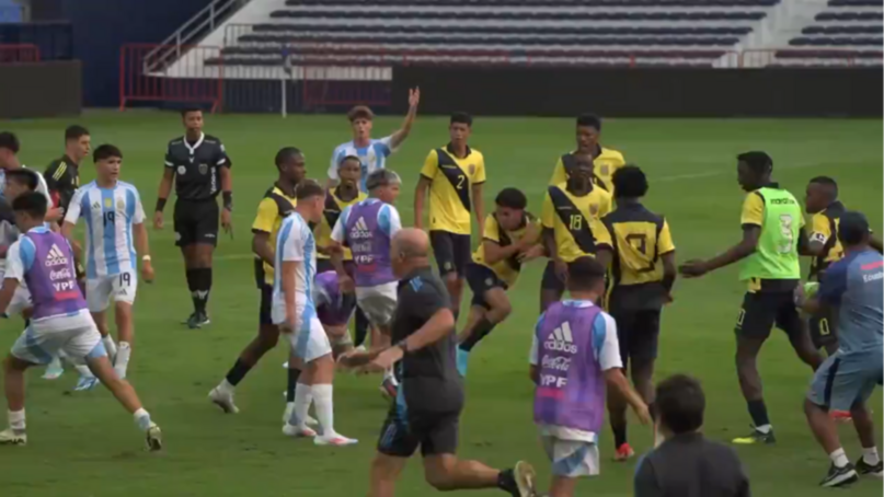 Escándalo en las juveniles: la Selección Argentina Sub 16 terminó a las piñas con jugadores de Ecuador