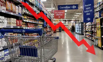 El consumo en supermercados cayó por segundo mes consecutivo y tocó su nivel más bajo desde noviembre de 2025 