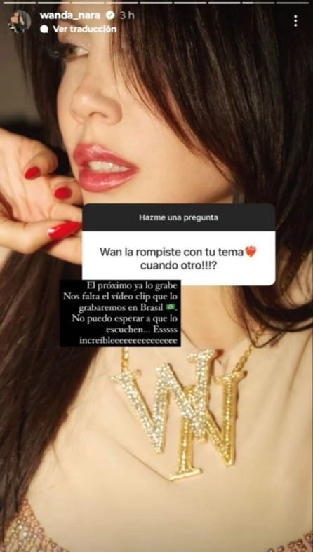 Luego de su debut en la música, Wanda Nara reveló que lanzará una nueva canción
