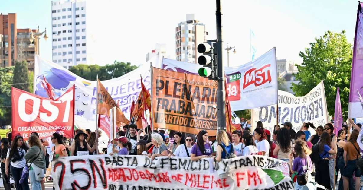 Multitudinaria marcha en La Plata por el Día contra la violencia de género