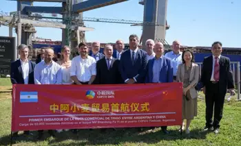 Argentina concretó el primer embarque comercial de trigo con destino a China